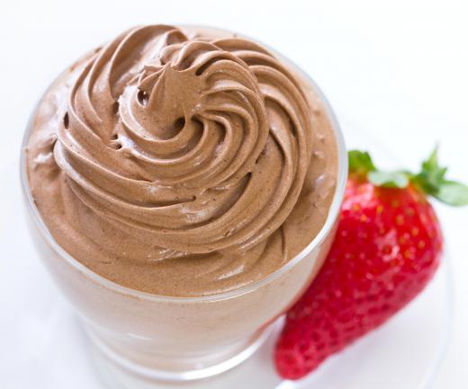 Chocolate mousse is a popular gourmet dessert.