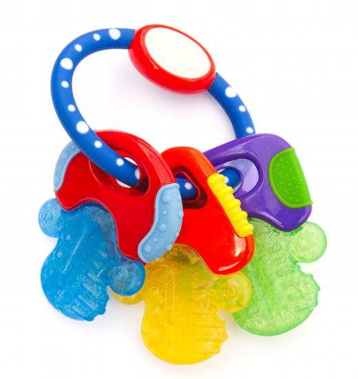 Switch out teething toys when possible and sanitize or replace them with a new toy.