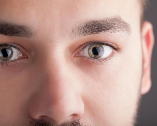 In an electroretinography test, the patient's pupils are dilated with eyedrops.