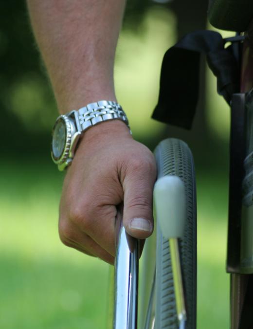 Someone with an orthopedic impairment may rely on the use of a wheelchair for mobility.