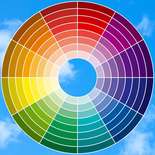 A color wheel can show a hat's complementary color.