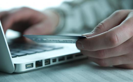 Online retailers might accept credit or debit cards.