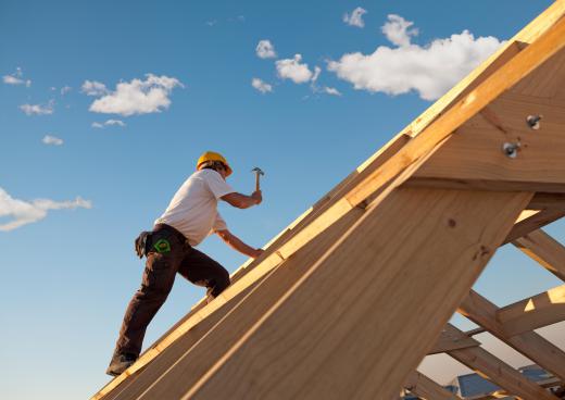 A safety consultant may inspect a building during its construction.