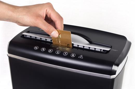 Shredders that can destroy paper and other items, such as credit cards, are common home office accessories.