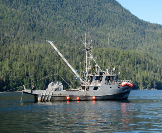 A commercial fishing ship.