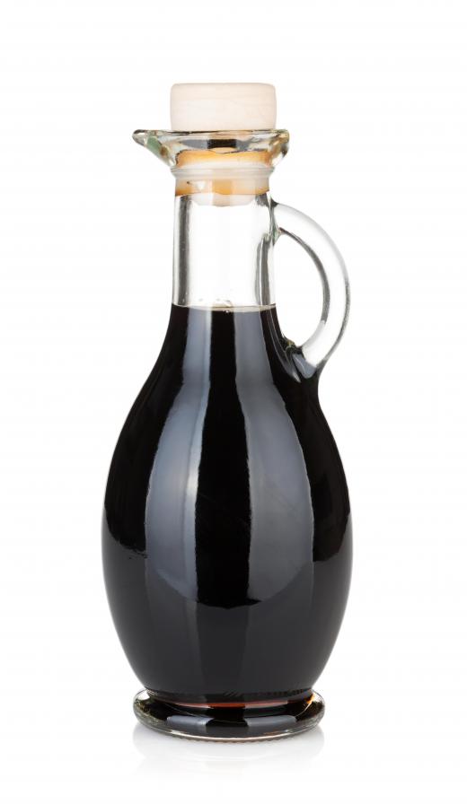 Soy sauce is made from fermented soy beans.