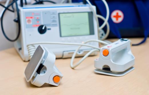 A defibrillator may be used to treat ventricular fibrillation.