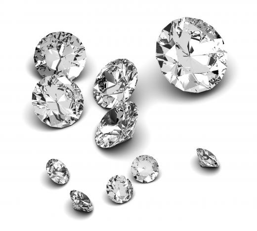 Round cut diamonds.