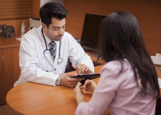 Electronic health records allow doctors to create and update patient files using a tablet or other wireless device.