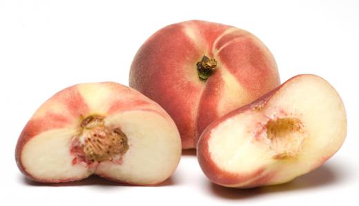 Doughnut peaches, which can be used to make peach martinis.