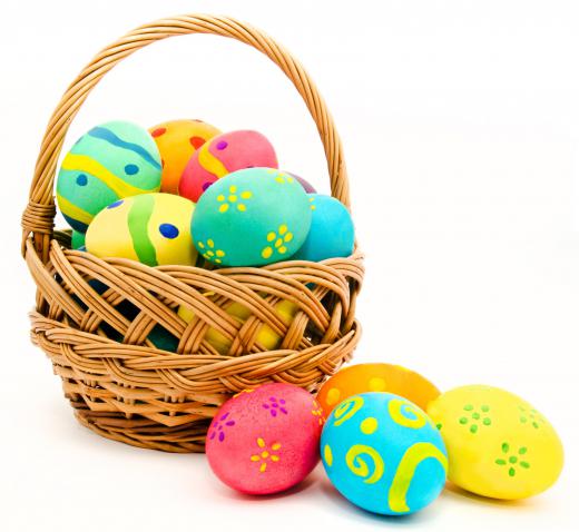 Old Easter baskets can easily be converted to a basket planter.