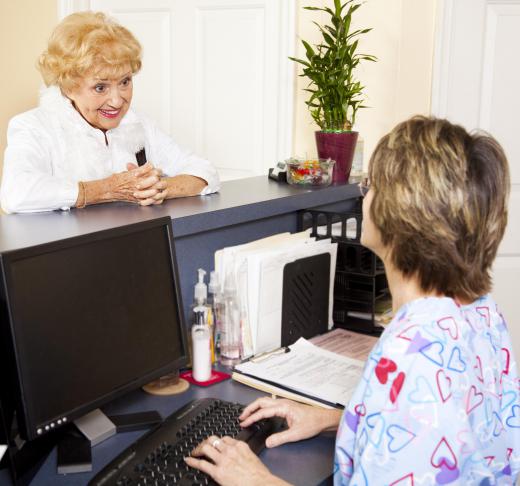 Medical receptionists are responsible for setting appointments and greeting patients as they arrive for their appointments.