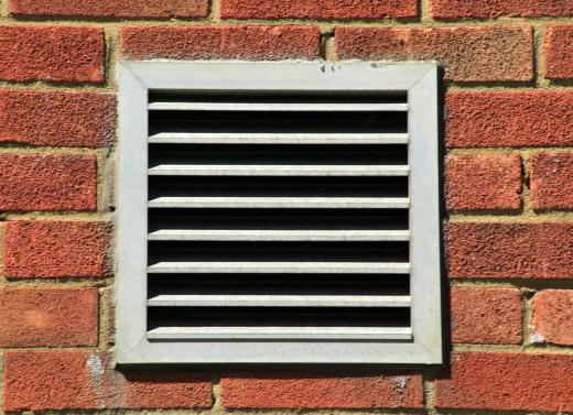 Exterior wall vent leading to an air duct.