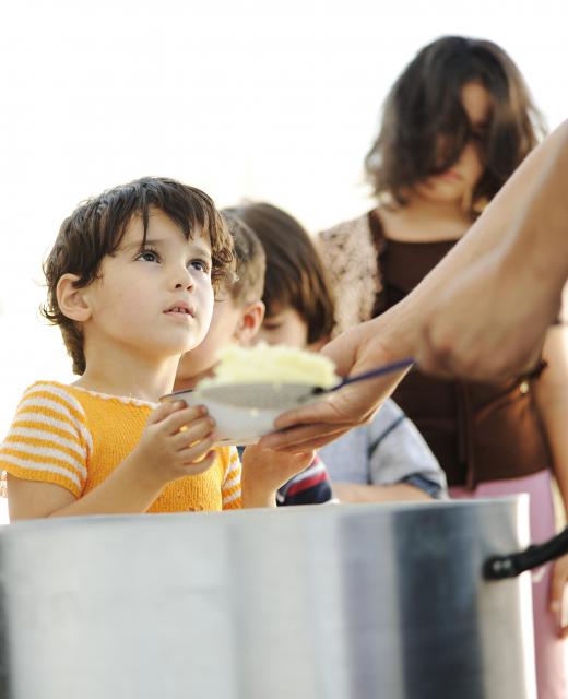 Popcorn fundraisers may be used to raise money for meals at a soup kitchen.