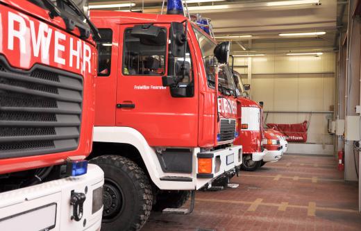 Fire stations house fire engines and other equipment needed to battle blazes.