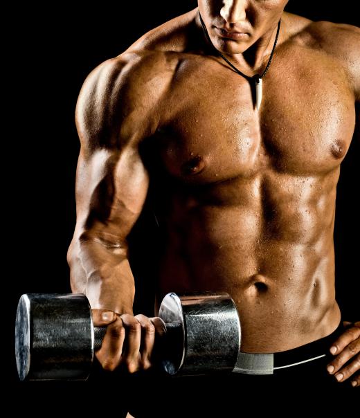 Dumbbell curls are a popular exercise for building up and toning the biceps.