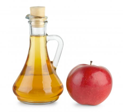 Apple cider vinegar can be used in a facial scrub.