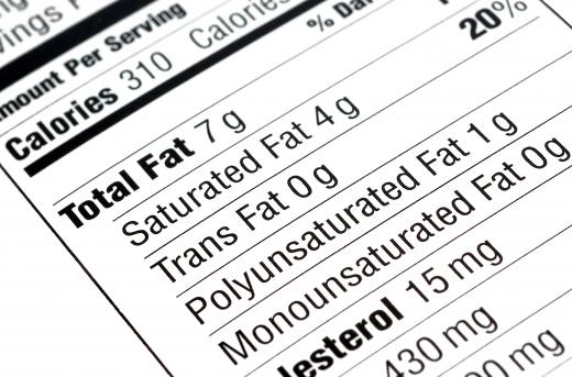 Calories and fat content shown on a nutrition label are based on a specific serving size.