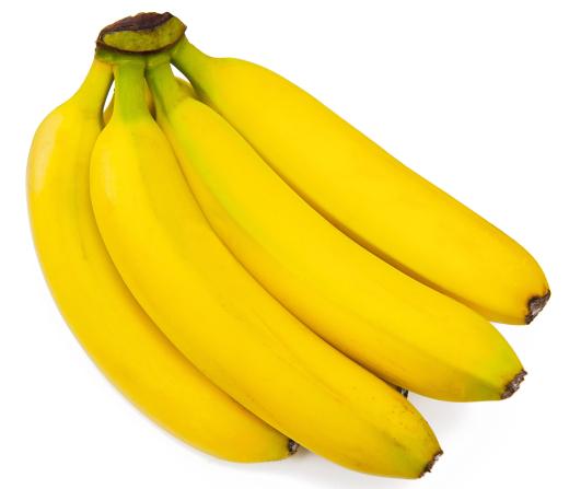 Bananas, a good source of soluble fiber.