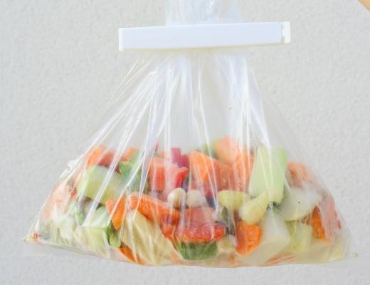 A bag of frozen vegetables may be applied to a sprain to relieve discomfort.