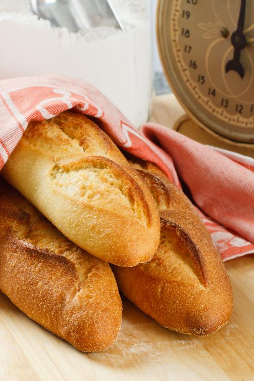 Baguettes, which can be sliced and added to a cheese and cracker platter.