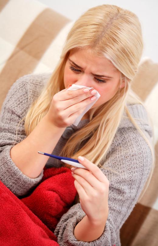 People with a bad cold may experience fever.