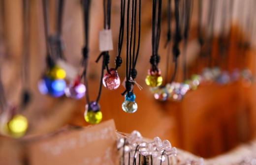 Glass beads may be made from recycled glass.