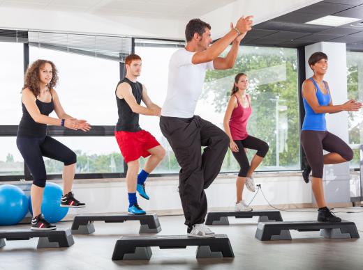 Aerobics flooring should be firm enough to accommodate stepping equipment.