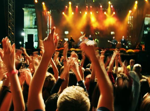 Concerts usually have sponsors, which market themselves to the audience in subtle ways.