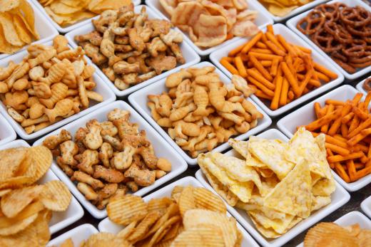 High-carbohydrate snacks like chips and pretzels are not allowed on a high protien.