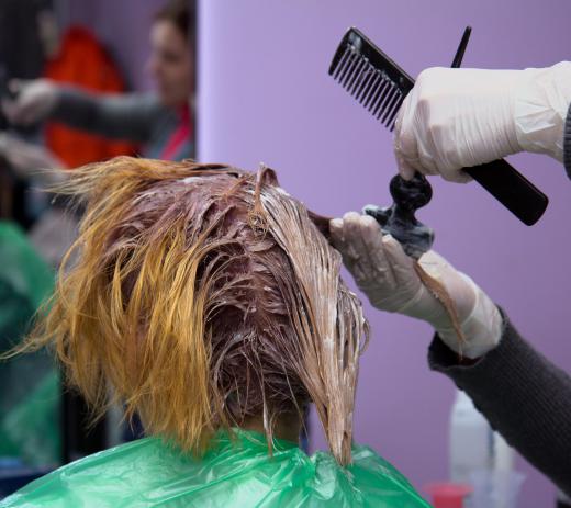 Temporary hair dye lasts for only a few washes.