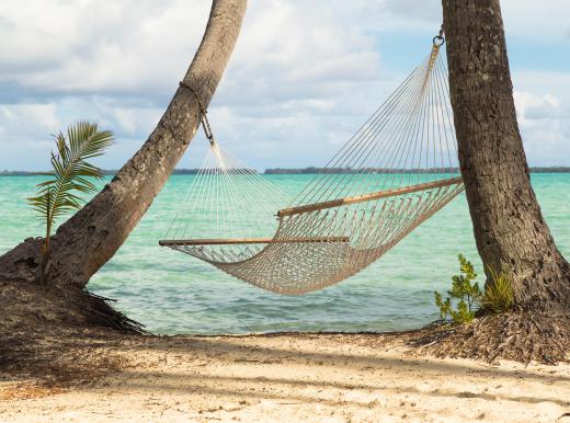 Island cabins may include private beaches.