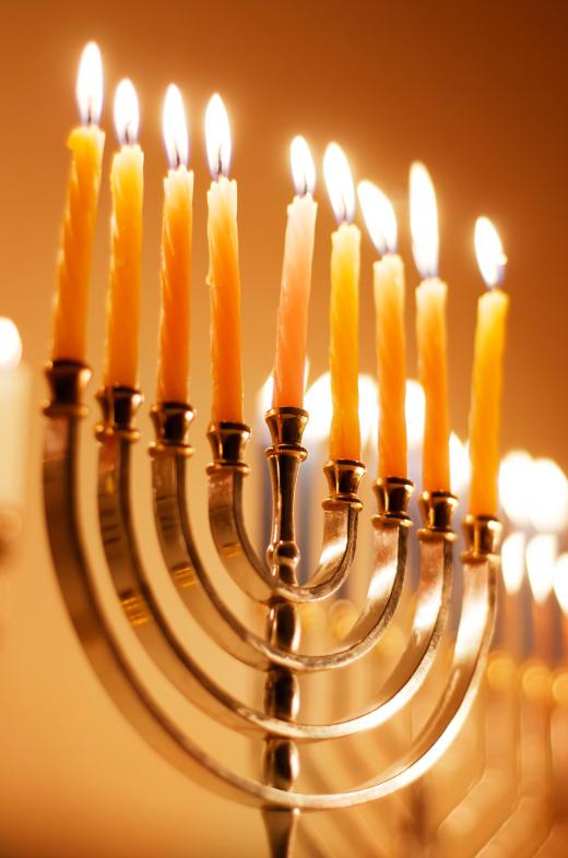 A Hanukkah bush may be similar in shape to a menorah.