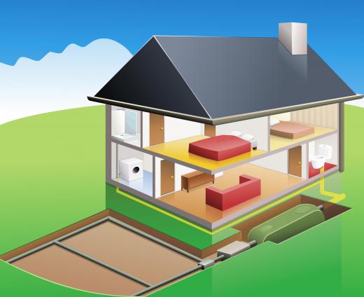 Rural homes often use septic systems to handle their sewage.