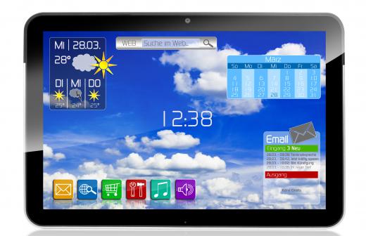 A tablet using 4G mobile technology.