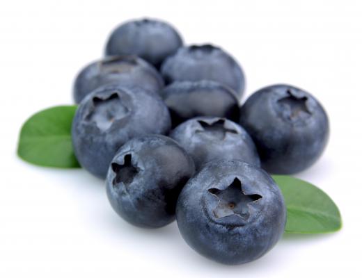 Blueberries, which can be included in whole grain muffins.