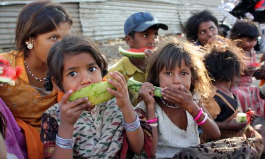 Famine relief often comes in the form of food that is shipped into the country thanks to international aid.