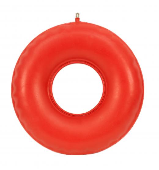 An inflatable 'doughnut' can bring relief to someone with an internal hemorrhoid.