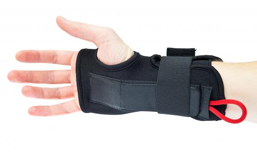 A wrist brace may be used to reduce the range of motion in the wrist.