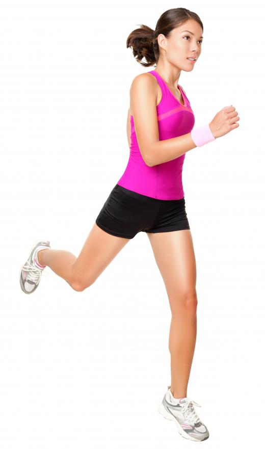 Aerobic exercise, such as jogging, is a good toning exercise.