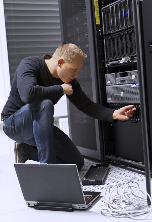 Data center technicians handle tasks including running new cable and upgrading or installing new equipment.