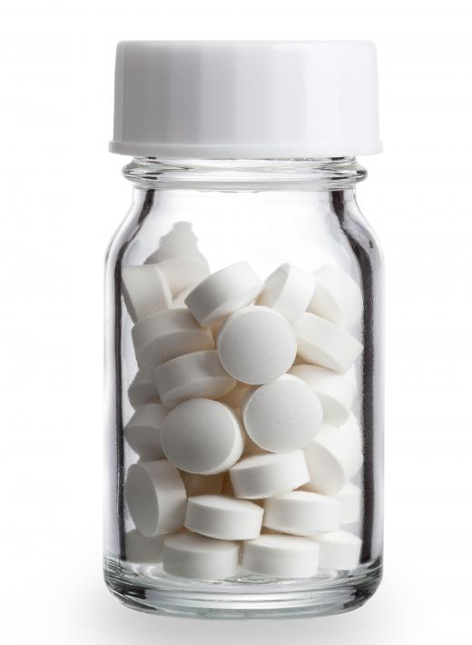 Aspirin can be stored in a transparent bottle.