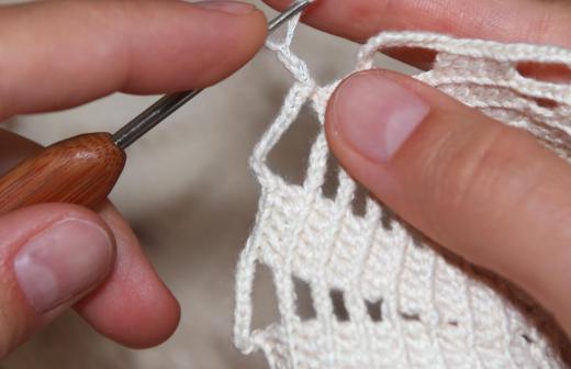 Handmade crocheted doilies can be placed on furniture to create a vintage appeal.