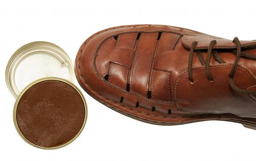 Shoe polish comes in different colors for various shades of leather.