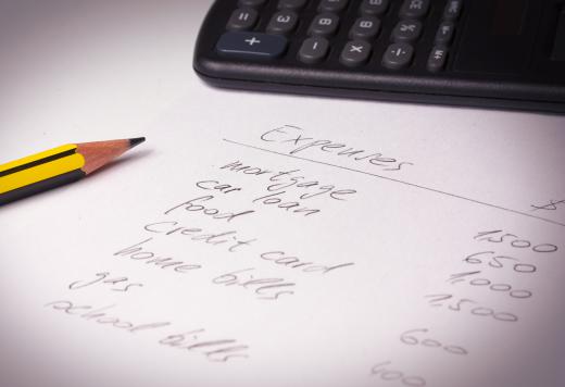 Creating a monthly expense list can help households be more frugal.