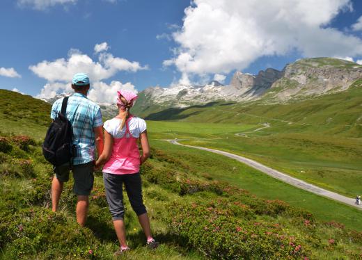 Overshoes can keep hikers' feet dry during a trek.