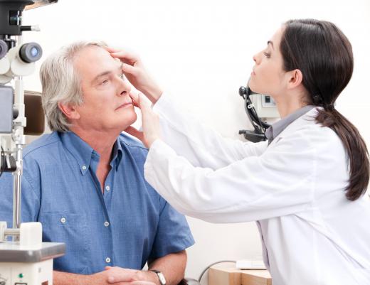 A doctor often prescribes eye drops for glaucoma.