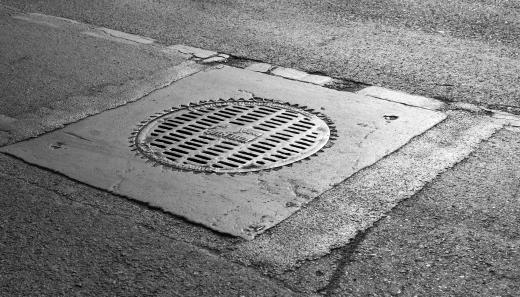 A sewage spill within the municipal sewage system can sometimes causes sewage to bubble up through manholes.