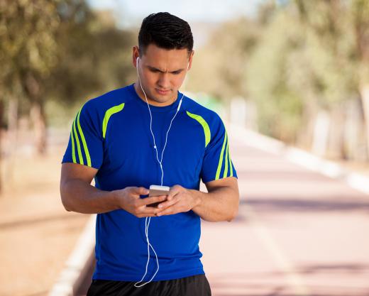 Disposable headphones might be used by joggers.