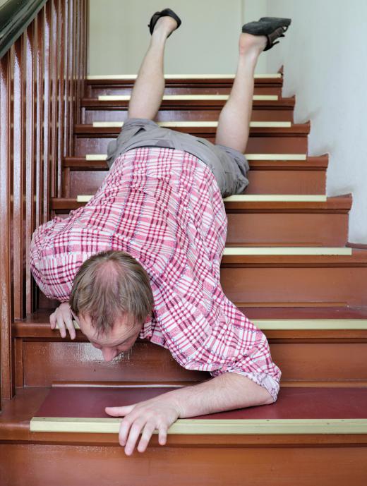 Slippery steps can lead to slip and fall injuries.